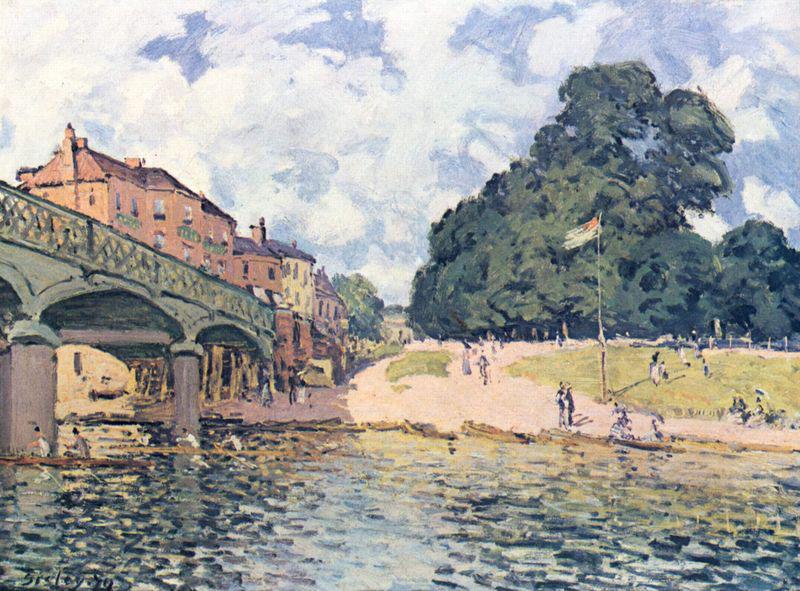 Alfred Sisley Bridge at Hampton Court,